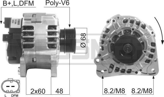 ERA 210605A - Alternator www.parts5.com