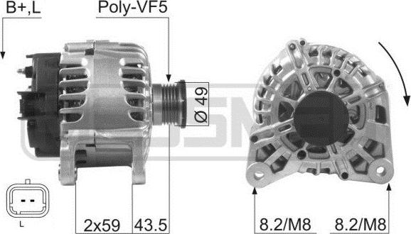 ERA 210056A - Alternátor www.parts5.com