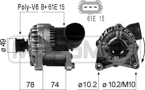 ERA 210164A - Генератор www.parts5.com