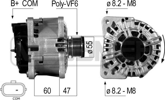 ERA 210705A - Alternátor www.parts5.com