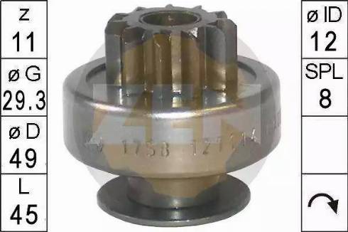 ERA 225774 - Pinion, starter www.parts5.com