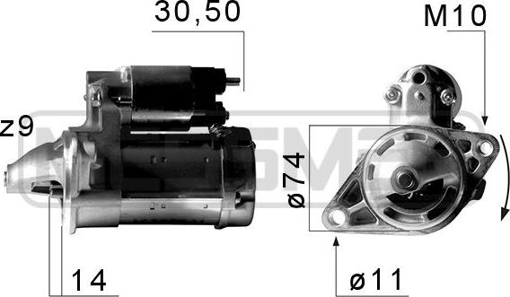 ERA 220654A - Стартер www.parts5.com