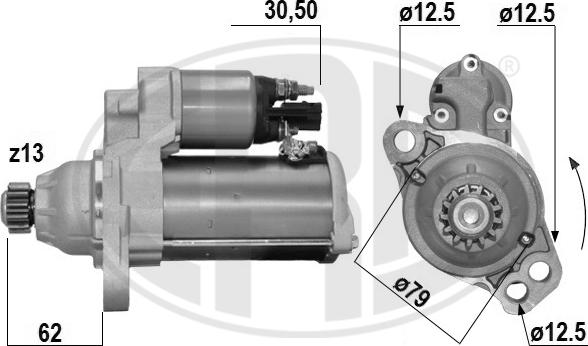 ERA 221076A - Стартер www.parts5.com