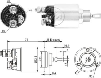 ERA ZM1381 - Elektromagnetický spínač pre żtartér www.parts5.com