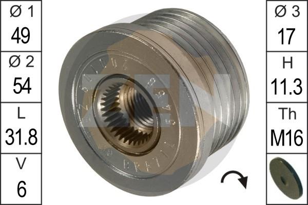 ERA ZN5458 - Fulie, alternator www.parts5.com