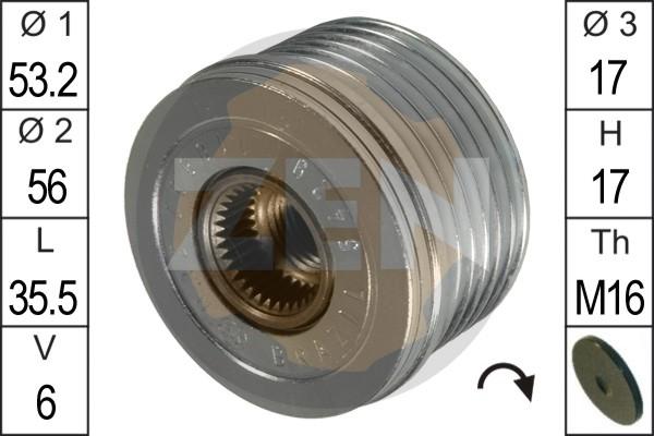 ERA ZN5429 - Pulley, alternator, freewheel clutch parts5.com