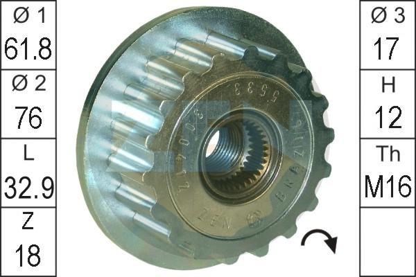 ERA ZN5533 - Fulie, alternator www.parts5.com