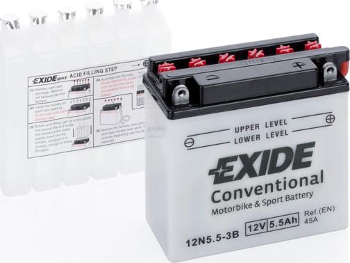 Exide 12N5,5-3B - Starter Battery www.parts5.com