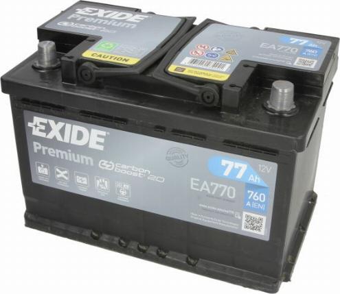 Exide EA770 - Starter Battery www.parts5.com