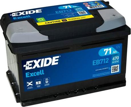 Exide EB712 - Indító akkumulátor www.parts5.com