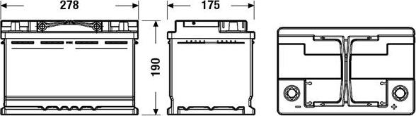 Exide EL700 - Käynnistysakku www.parts5.com