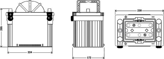 Exide EX900 - Baterie de pornire parts5.com