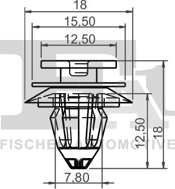 FA1 10-40012.10 - Clip, trim / protective strip parts5.com