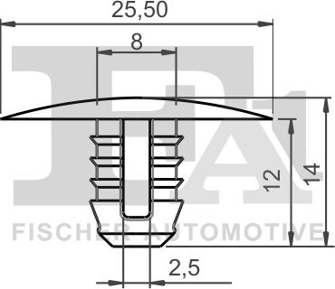 FA1 11-10007.10 - Clip, trim / protective strip parts5.com