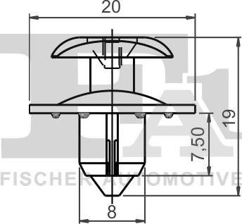 FA1 13-20003.25 - Clip, trim / protective strip www.parts5.com