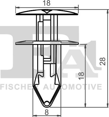 FA1 12-20004.5 - Klip, ozdobná / ochranná lišta www.parts5.com