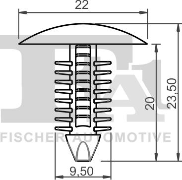 FA1 33-10018.10 - Kopča, ukrasna / zaštitna lajsna www.parts5.com