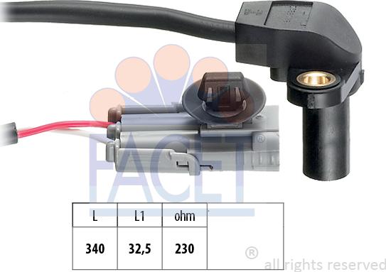 FACET 9.0328 - Σηματοδ. παλμών, στροφ. άξονας www.parts5.com