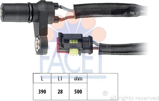 FACET 9.0231 - RPM Sensor, automatic transmission parts5.com