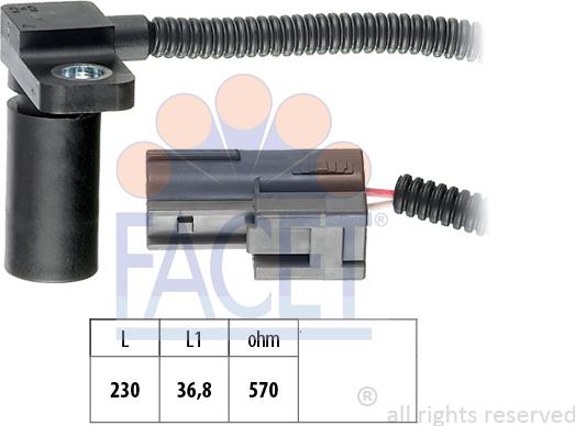FACET 9.0233 - RPM Sensor, automatic transmission parts5.com