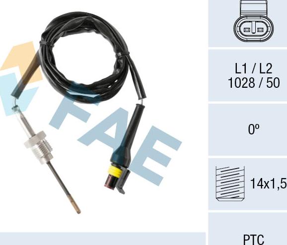 FAE 68009 - Čidlo, teplota výfukových plynů www.parts5.com