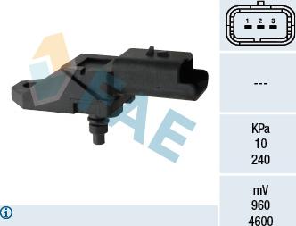 FAE 15046 - Sensor, presión colector de admisión www.parts5.com