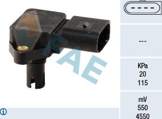 FAE 15038 - Датчик, давление во впускной трубе www.parts5.com