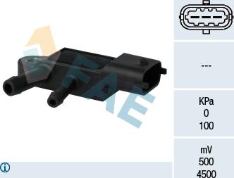 FAE 16105 - Senzor, tlak ispušnih plinova www.parts5.com