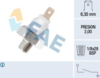 FAE 12940 - Senzor, tlak ulja www.parts5.com