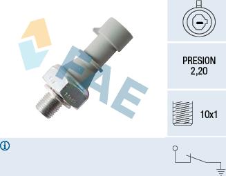 FAE 12445 - Sensor, presión de aceite parts5.com