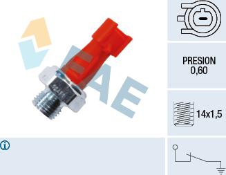 FAE 12431 - Датчик, давление масла www.parts5.com