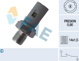 FAE 12635 - Sender Unit, oil pressure www.parts5.com