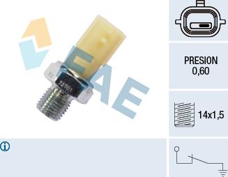 FAE 12701 - Датчик, давление масла www.parts5.com