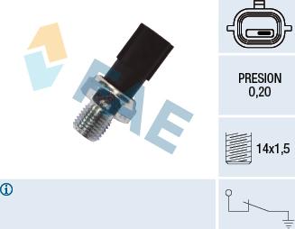 FAE 12702 - Датчик, налягане на маслото www.parts5.com