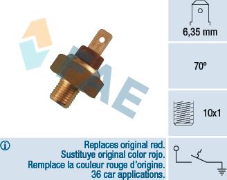 FAE 35660 - Sensor, coolant temperature www.parts5.com