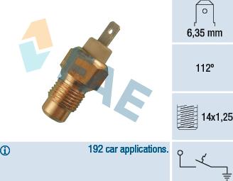 FAE 35180 - Sensor, coolant temperature www.parts5.com