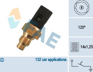 FAE 35250 - Датчик, температура на охладителната течност www.parts5.com