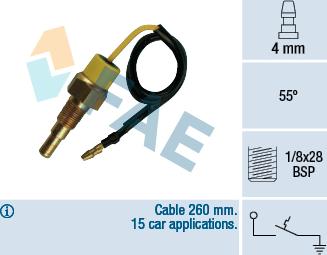 FAE 35790 - Sensor, coolant temperature www.parts5.com