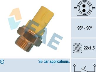 FAE 36330 - Temperature Switch, radiator / air conditioner fan www.parts5.com