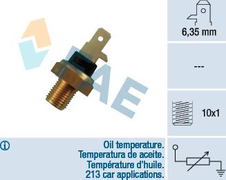 FAE 31610 - Sensor, oil temperature parts5.com