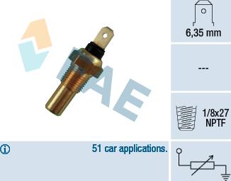FAE 31390 - Sensor, coolant temperature parts5.com