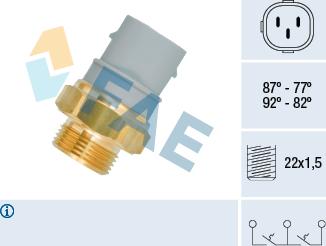 FAE 38160 - Teplotný spínač ventilátora chladenia www.parts5.com