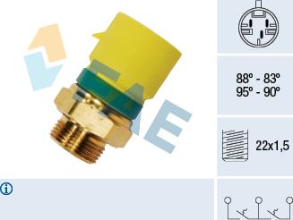 FAE 38210 - Temperaturna sklopka, ventilator hladnjaka parts5.com