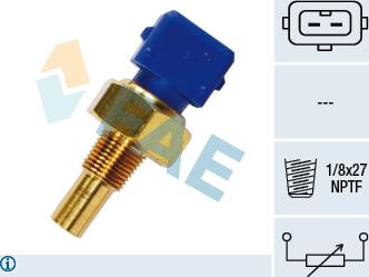 FAE 33100 - Sensor, coolant temperature www.parts5.com