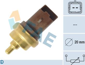 FAE 33708 - Sensor, Kühlmitteltemperatur www.parts5.com