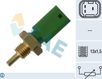 FAE 33727 - Датчик, температура охлаждающей жидкости www.parts5.com