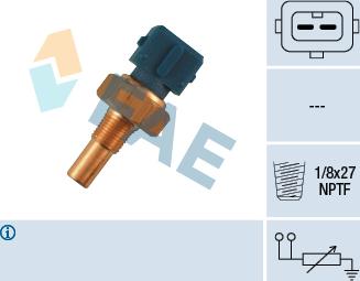 FAE 32520 - Sensor, coolant temperature parts5.com