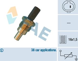 FAE 32640 - Sensor, coolant temperature www.parts5.com