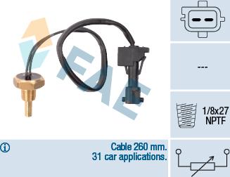 FAE 32741 - Sensor, coolant temperature www.parts5.com