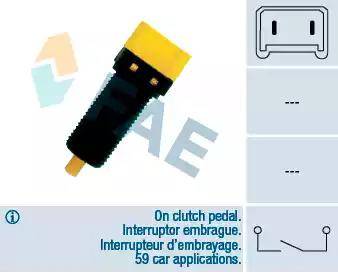 FAE 24860 - Switch, clutch control (cruise control) parts5.com
